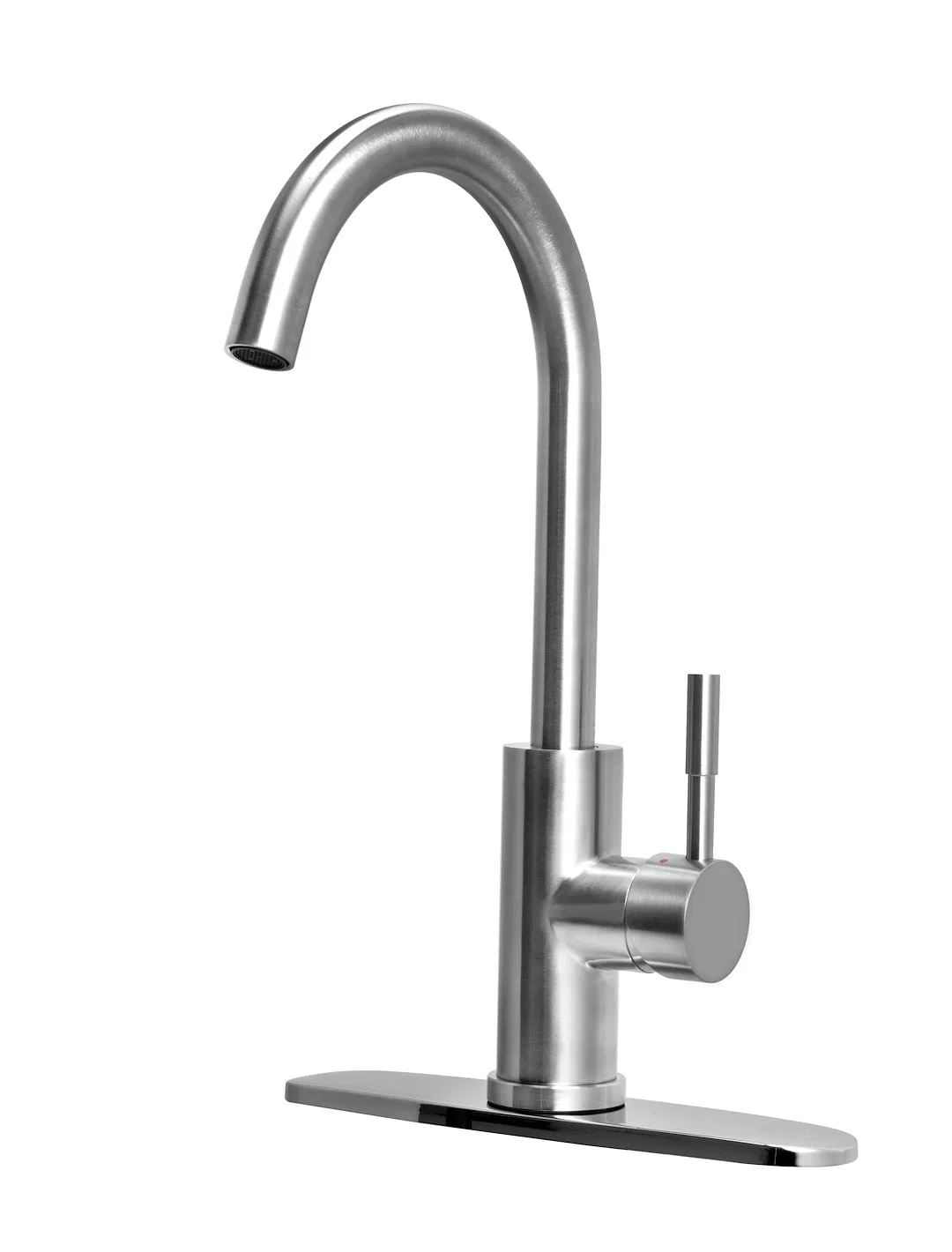 DF-MK531LK-SN – DURA FAUCET Faucet, Used For RV Kitchen Streamline Gooseneck Brushed Satin Nickel With Deck Plate